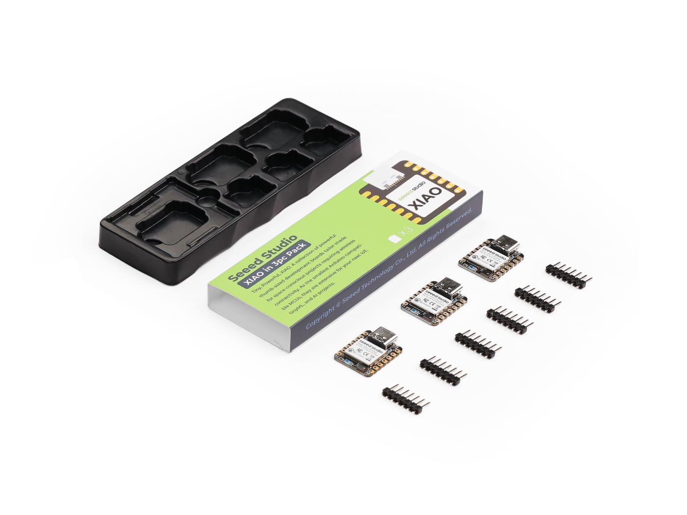 XIAO nRF52840 3PCS Pack - NFC, Onboard Bluetooth5.0 Antenna, Supporting Arduino, MicroPython, CircuitPython, tinyGo, Zephyr, Meshtastic, Amazon Sidewalk, QMK, ZMK