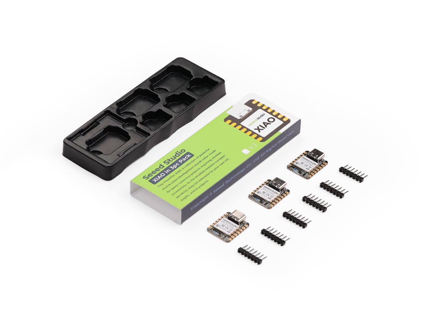 XIAO nRF52840 3PCS Pack - NFC, Onboard Bluetooth5.0 Antenna, Supporting Arduino, MicroPython, CircuitPython, tinyGo, Zephyr, Meshtastic, Amazon Sidewalk, QMK, ZMK