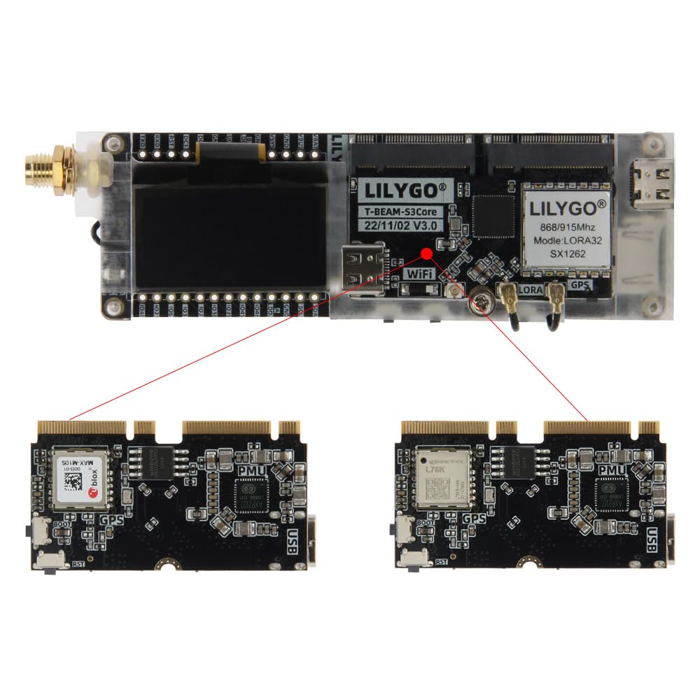 LILYGO T-BeamSUPREME Meshtastic 915Mhz ESP32-S3 LoRa L76K GPS WiFi Bluetooth Module TTGO Development Board with 1.3inch SH1106 OLED