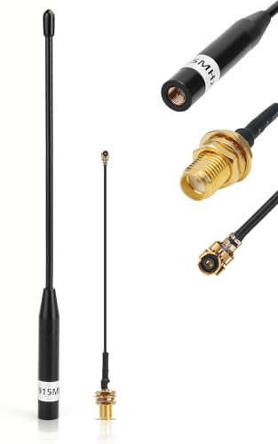 915MHz Antenna 10dBi Gain for Meshtastic LoRa Long Range Soft Whip Antenna, 17cm Omni SMA Male Black (2 Pack)
