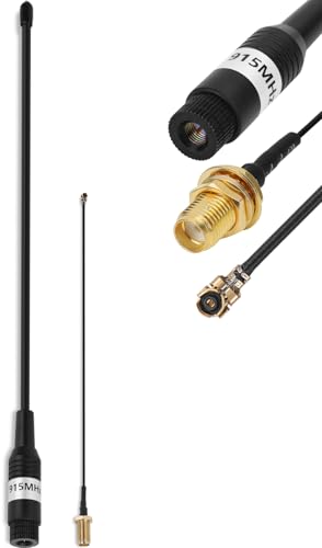915MHz Antenna 10dBi Gain for Meshtastic LoRa Long Range Soft Whip Antenna, 17cm Omni SMA Male Black (2 Pack)