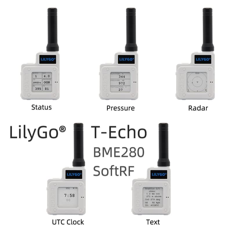 LILYGO T-Echo Meshtastic LoRa SX1262 Wireless Module 915MHz TTGO Development Board NRF52840 GPS RTC NFC Arduino with BME280 Pressure Sensor