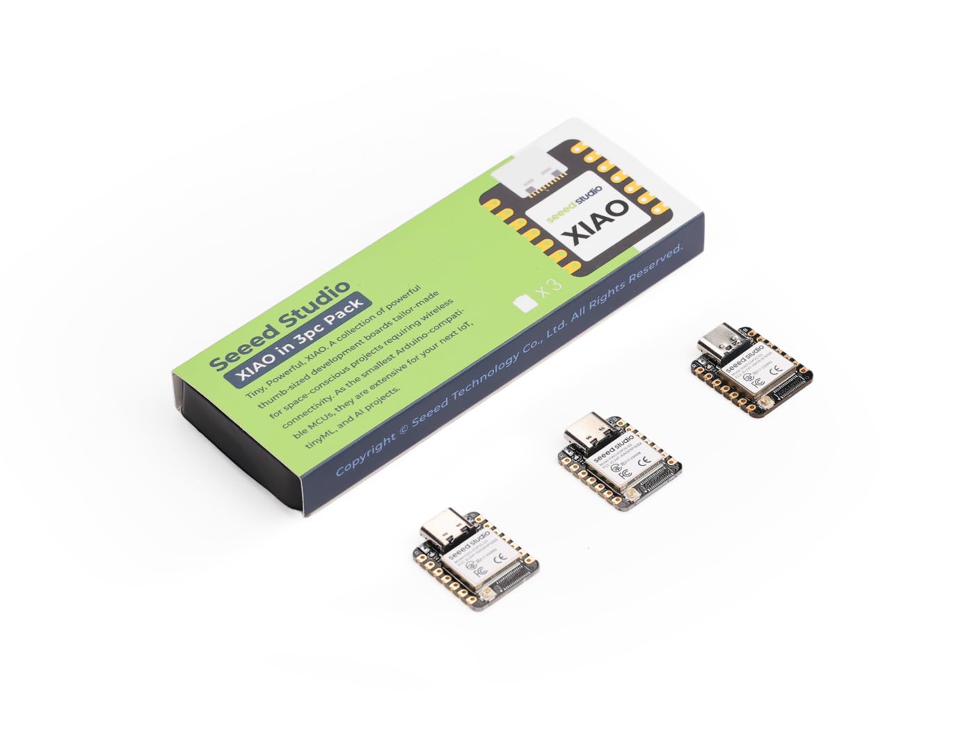 Seeed Studio XIAO ESP32C3 -RISC-V Tiny MCU with Wi-Fi/BLE5.0, Battery Charging, Ultra-Low Power, Rich Interfaces. Engineered for LoT Control & Edge TinyML