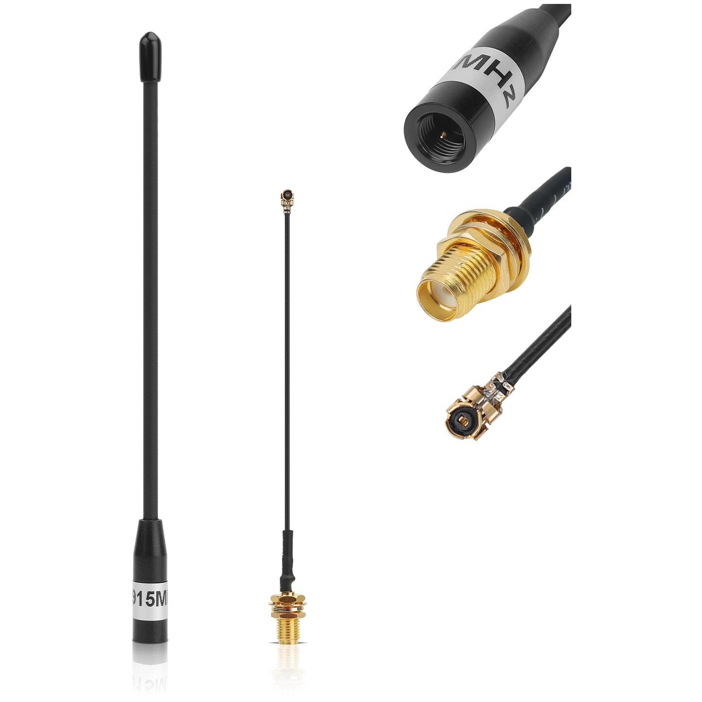 915MHz Antenna 10dBi Gain for Meshtastic LoRa Long Range Soft Whip Antenna, 17cm Omni SMA Male Black (2 Pack)