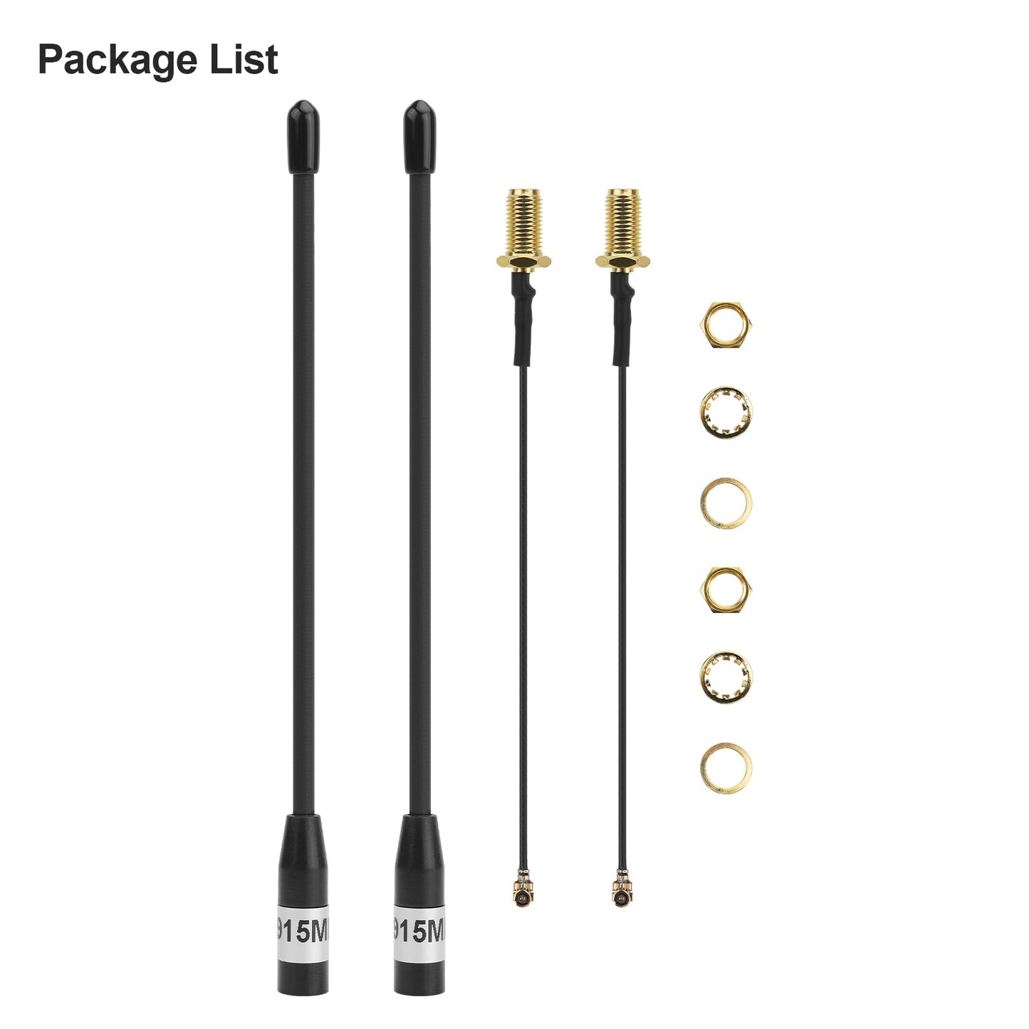 915MHz Antenna 10dBi Gain for Meshtastic LoRa Long Range Soft Whip Antenna, 17cm Omni SMA Male Black (2 Pack)