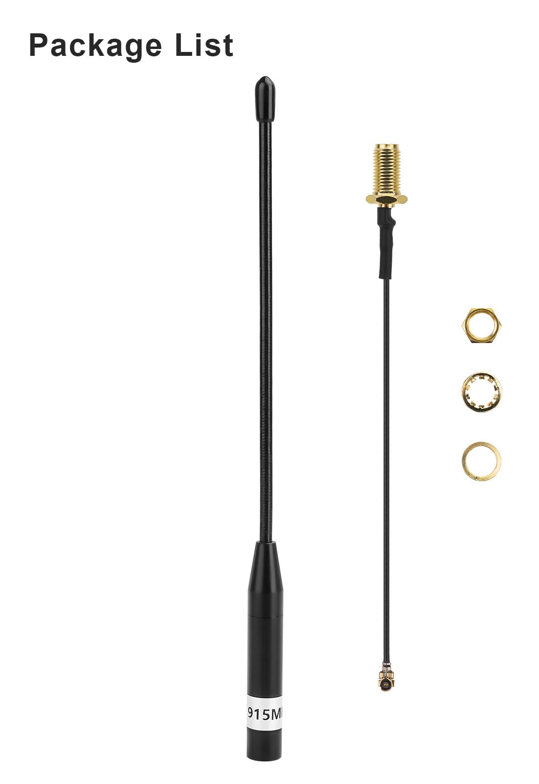 915MHz Antenna 10dBi Gain for Meshtastic LoRa Long Range Soft Whip Antenna, 17cm Omni SMA Male Black (2 Pack)