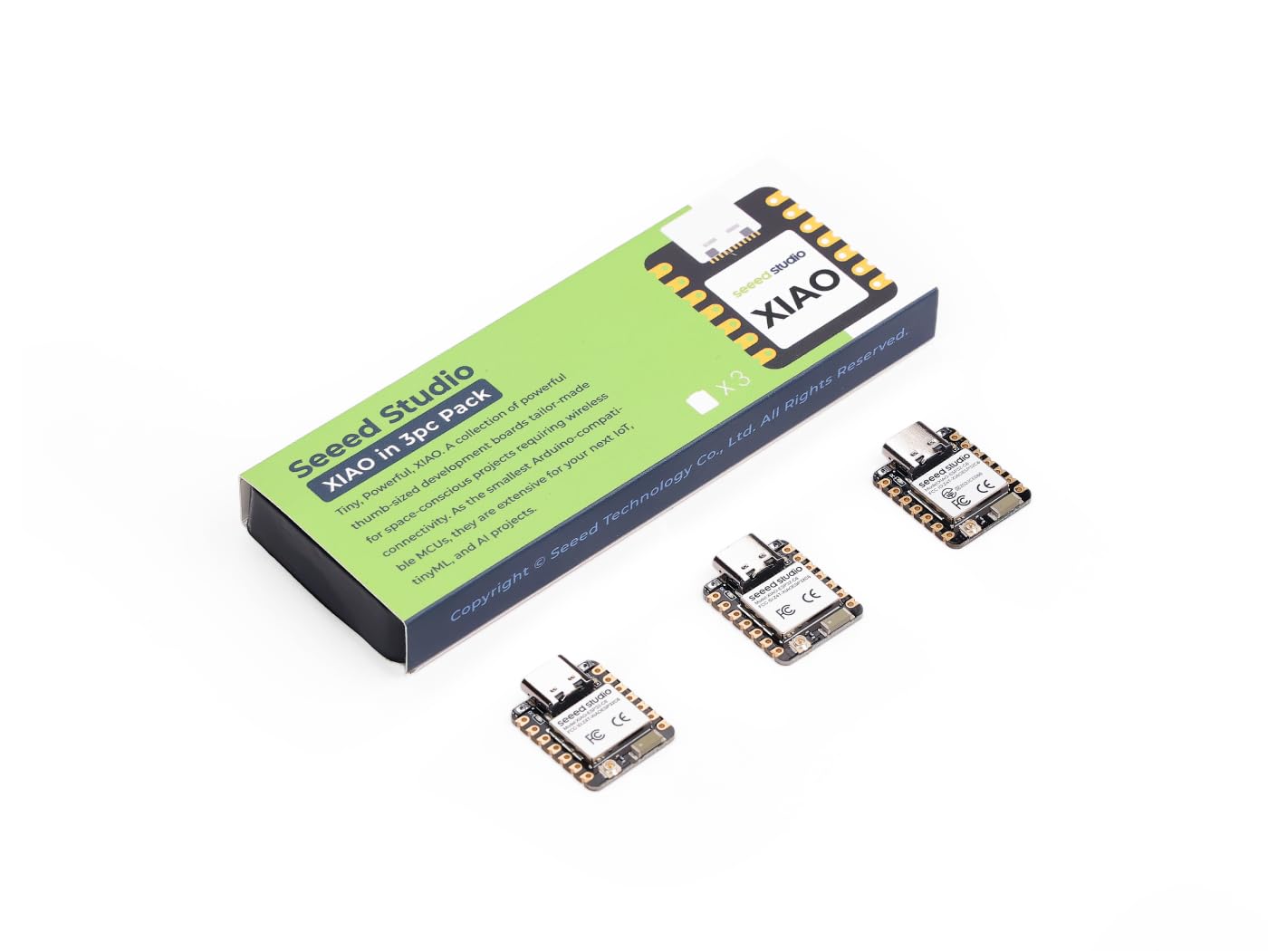 Seeed Studio XIAO ESP32C3 -RISC-V Tiny MCU with Wi-Fi/BLE5.0, Battery Charging, Ultra-Low Power, Rich Interfaces. Engineered for LoT Control & Edge TinyML