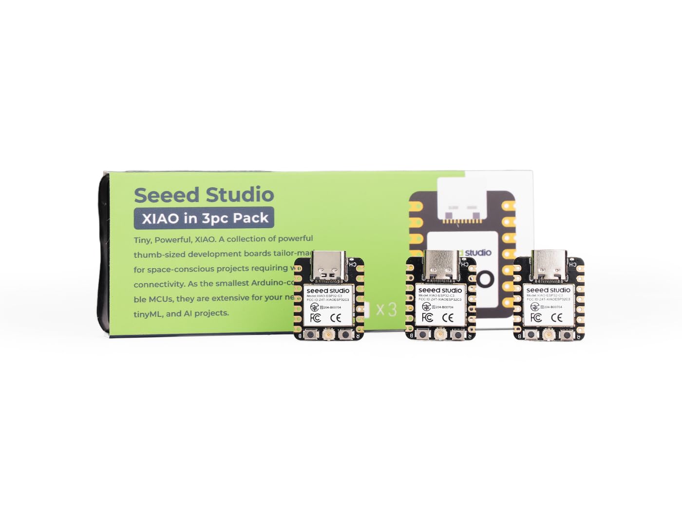 Seeed Studio XIAO ESP32C3 -RISC-V Tiny MCU with Wi-Fi/BLE5.0, Battery Charging, Ultra-Low Power, Rich Interfaces. Engineered for LoT Control & Edge TinyML