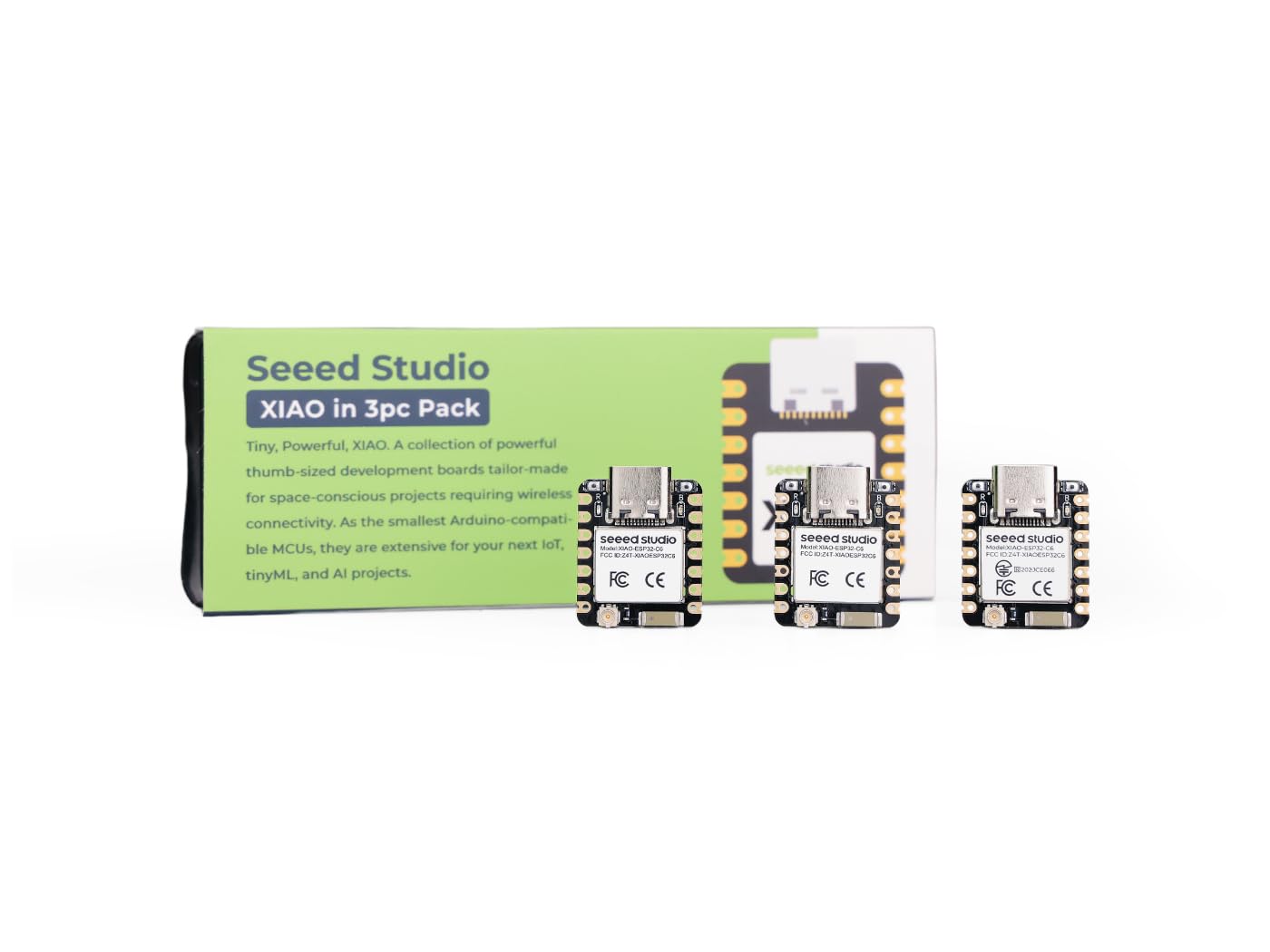 Seeed Studio XIAO ESP32C3 -RISC-V Tiny MCU with Wi-Fi/BLE5.0, Battery Charging, Ultra-Low Power, Rich Interfaces. Engineered for LoT Control & Edge TinyML