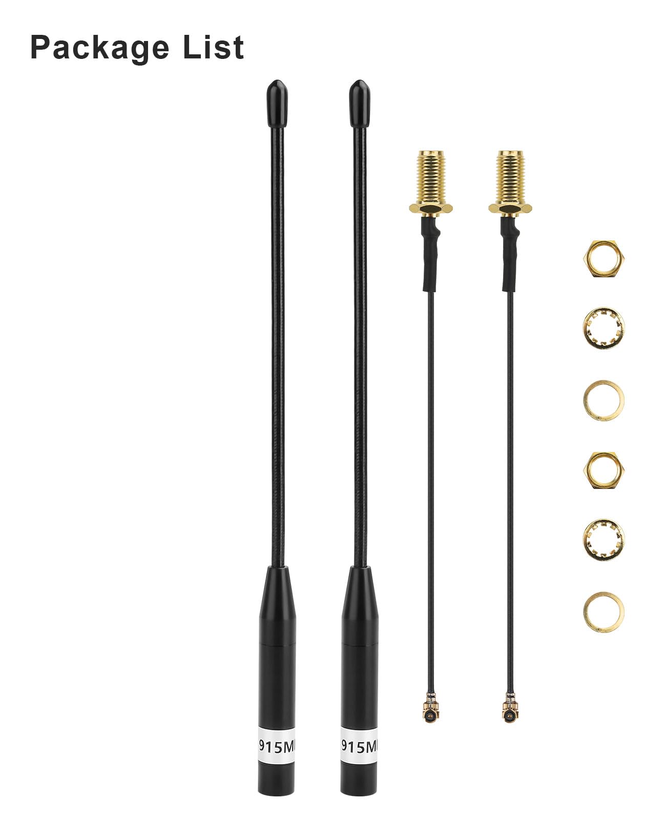 915MHz Antenna 10dBi Gain for Meshtastic LoRa Long Range Soft Whip Antenna, 17cm Omni SMA Male Black (2 Pack)