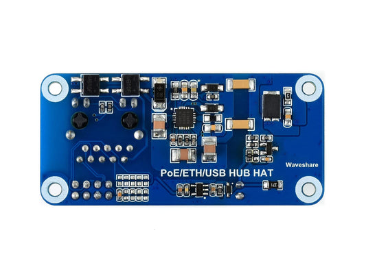Waveshare PoE Ethernet/USB HUB HAT, Compatible with Raspberry Pi Zero/Zero W/4B/3B/3B+, 3X USB 2.0 Ports, 802.3af-Compliant