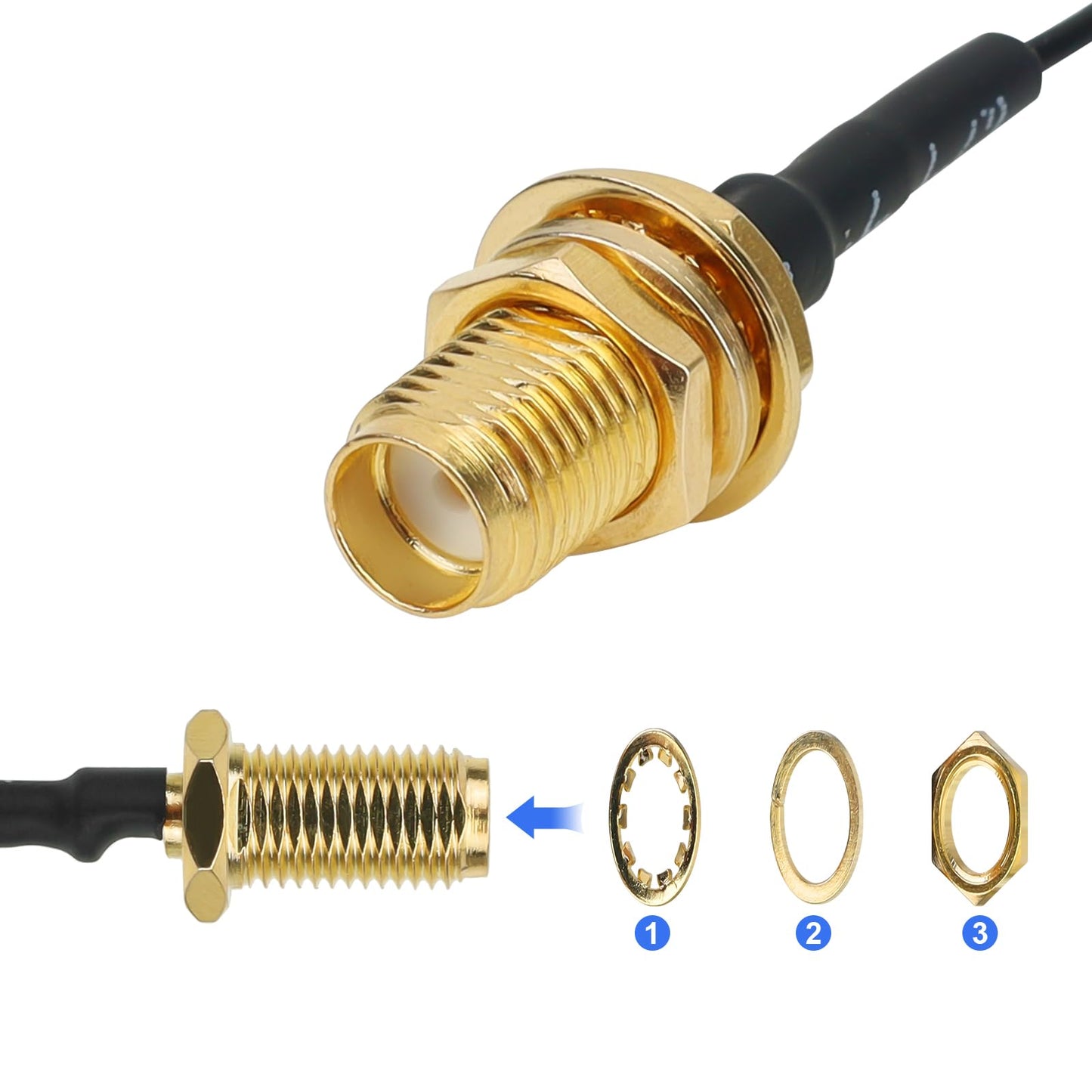 915MHz Antenna 10dBi Gain for Meshtastic LoRa Long Range Soft Whip Antenna, 17cm Omni SMA Male Black (2 Pack)