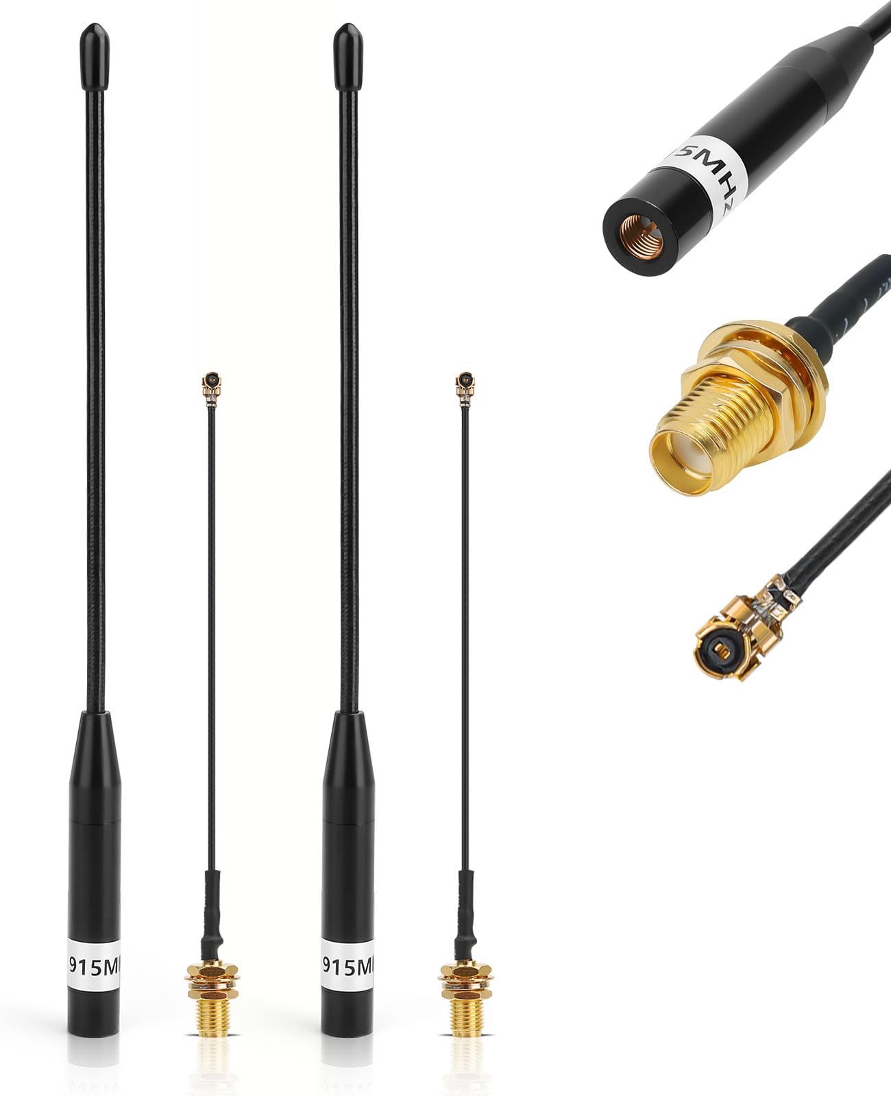 915MHz Antenna 10dBi Gain for Meshtastic LoRa Long Range Soft Whip Antenna, 17cm Omni SMA Male Black (2 Pack)