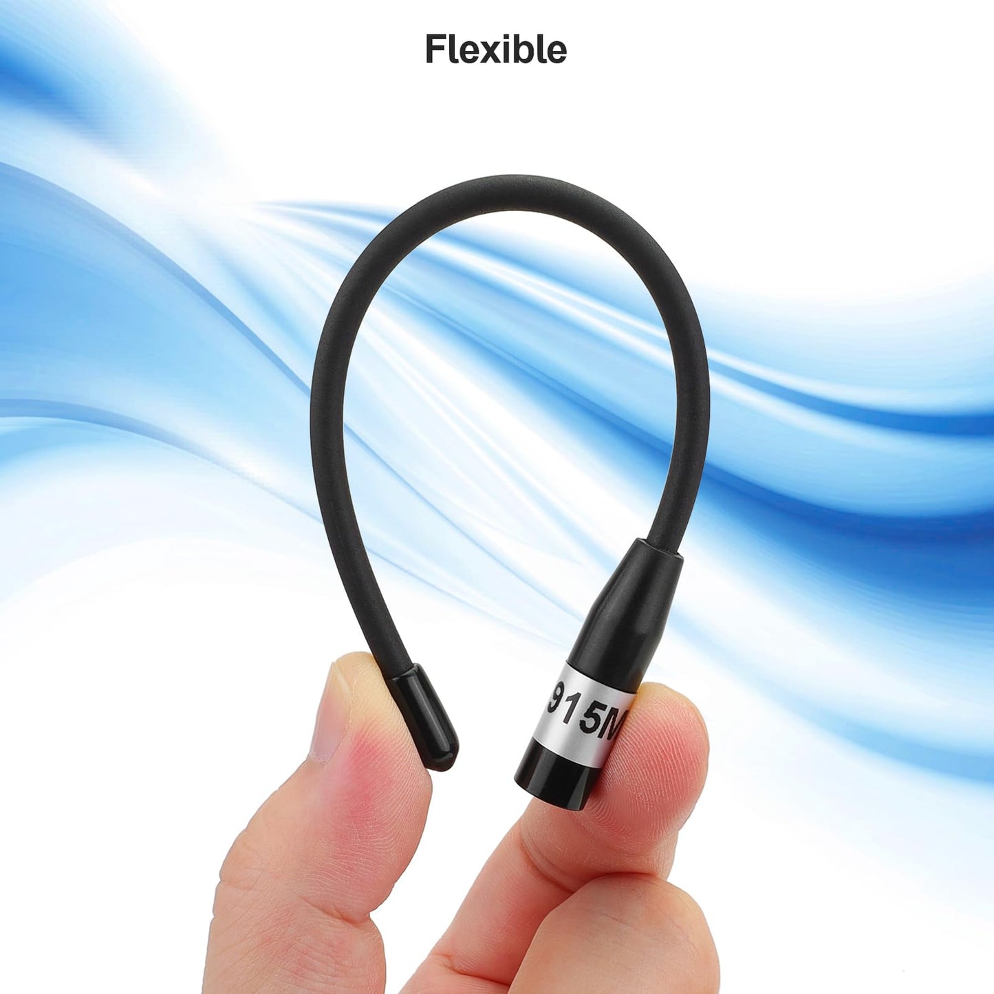 915MHz Antenna 10dBi Gain for Meshtastic LoRa Long Range Soft Whip Antenna, 17cm Omni SMA Male Black (2 Pack)