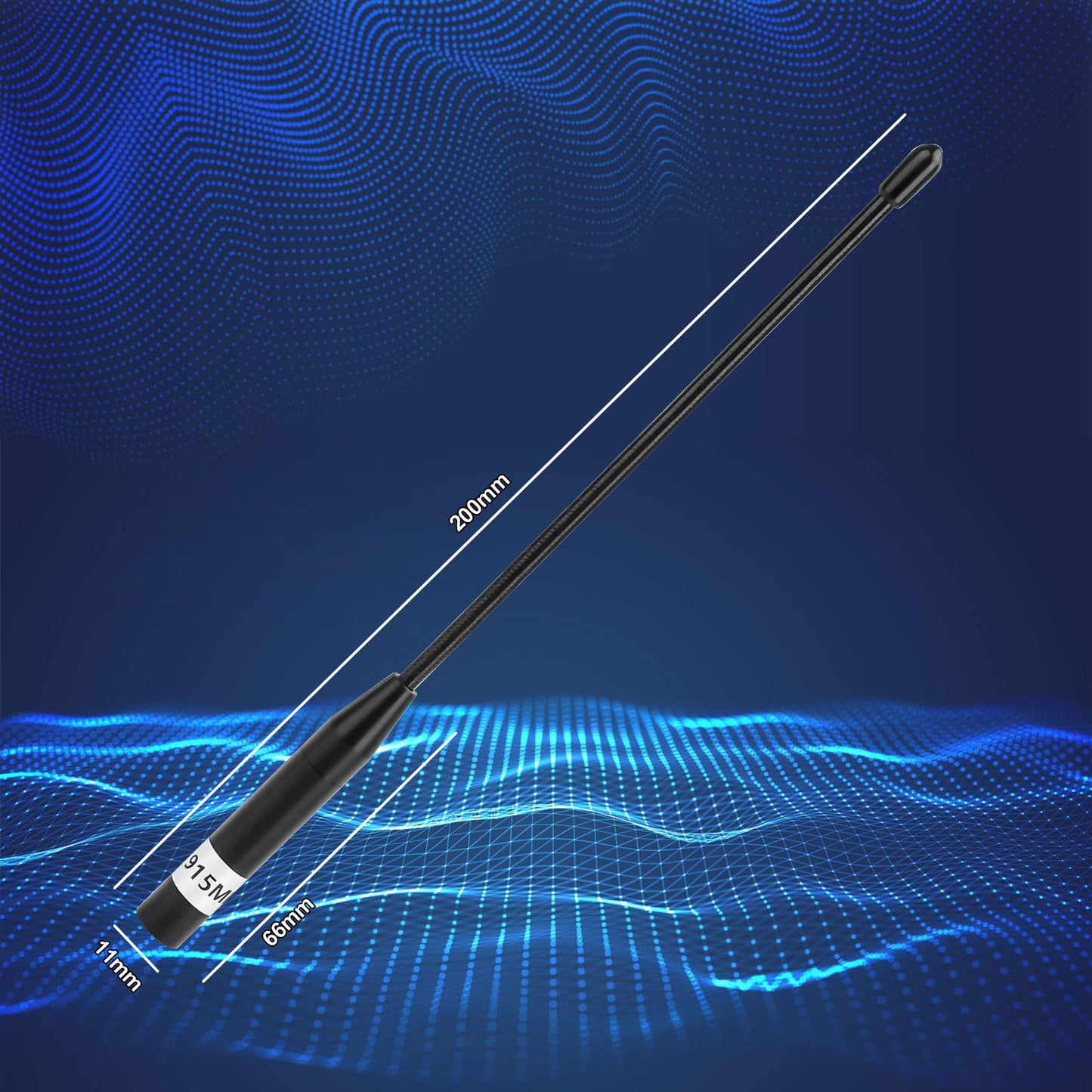 915MHz Antenna 10dBi Gain for Meshtastic LoRa Long Range Soft Whip Antenna, 17cm Omni SMA Male Black (2 Pack)