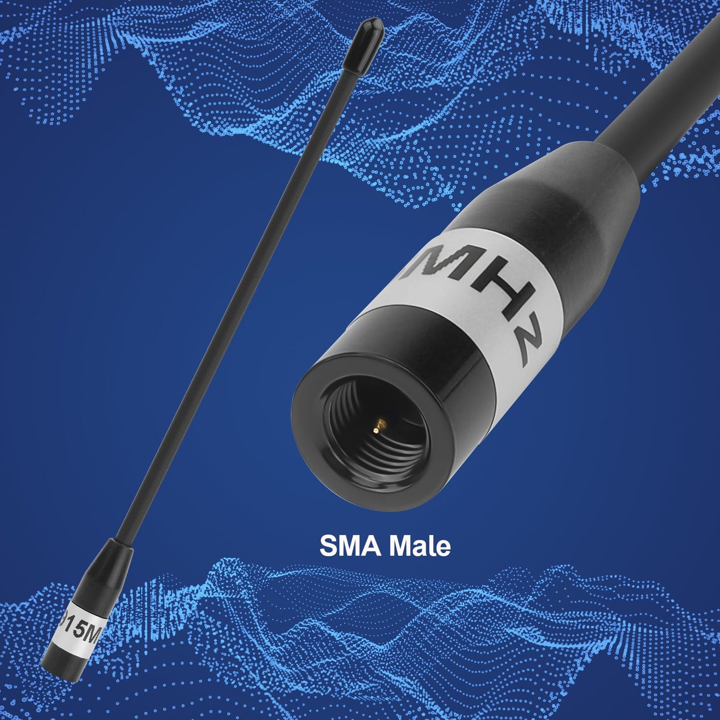 915MHz Antenna 10dBi Gain for Meshtastic LoRa Long Range Soft Whip Antenna, 17cm Omni SMA Male Black (2 Pack)